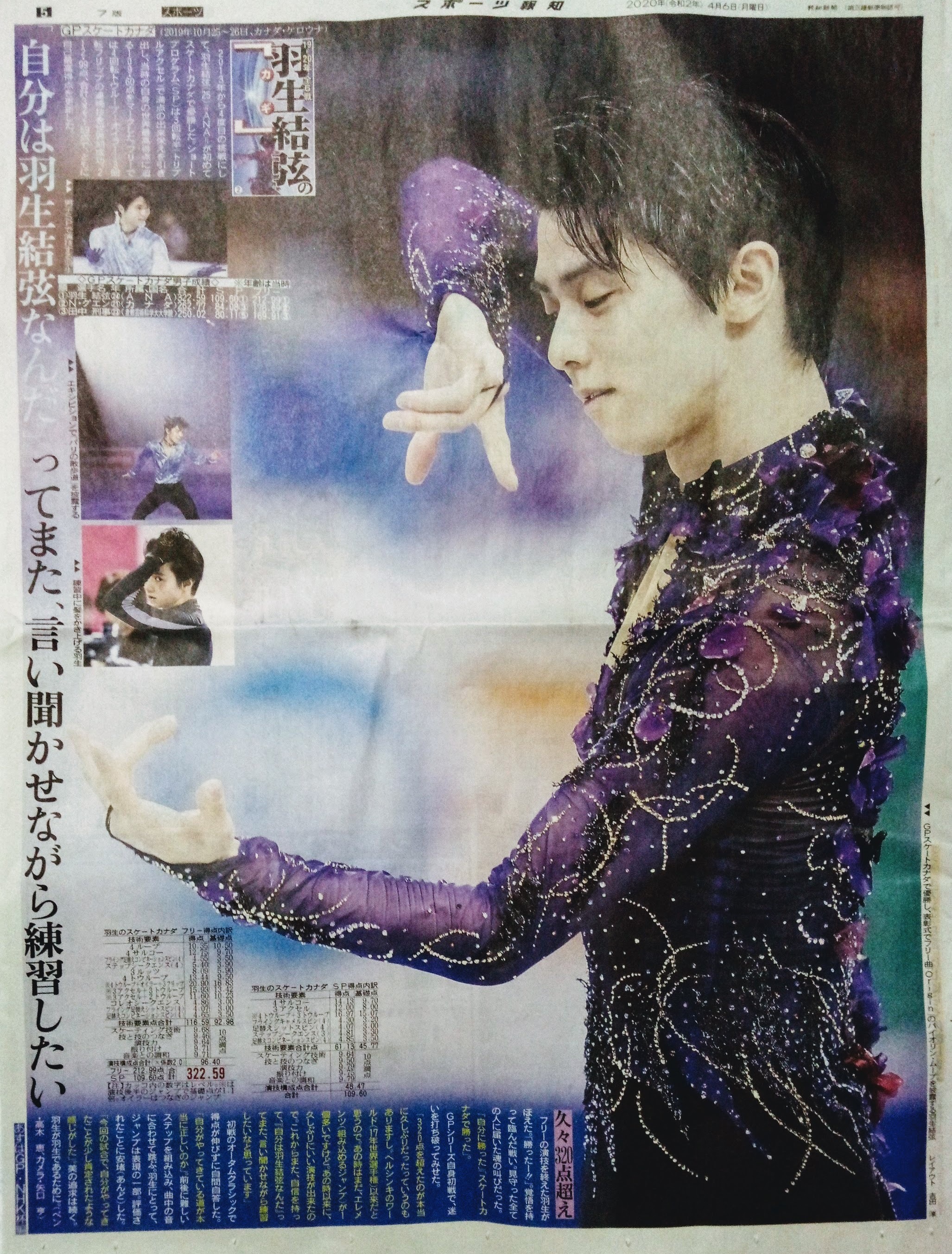 羽生結弦 新聞記事 2020年4月18日 スポーツ報知 - スポーツ選手