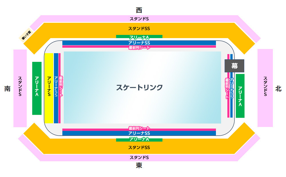 羽生結弦他30名「スターズオンアイス横浜公演」アリーナS席